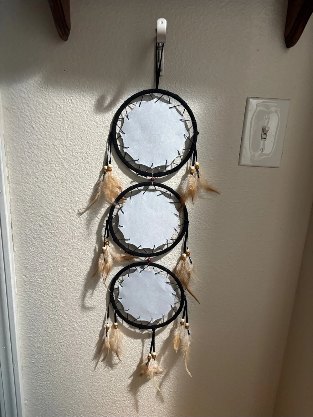 Bohemian Blue Wolf Dreamcatcher Wall Hanging